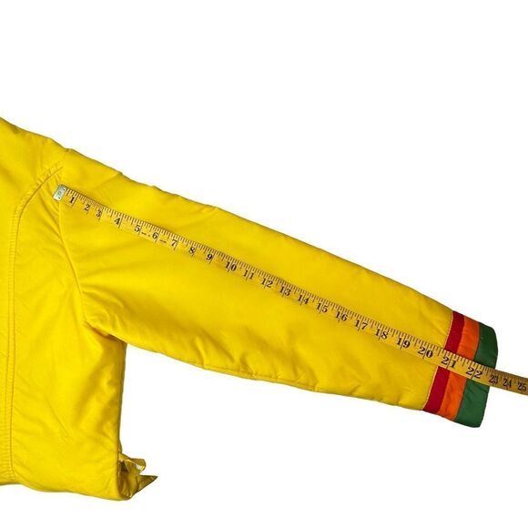ASPEN Vintage 80’s Bright Yellow Ski Winter Jacket Size Large - Picture 10 of 16